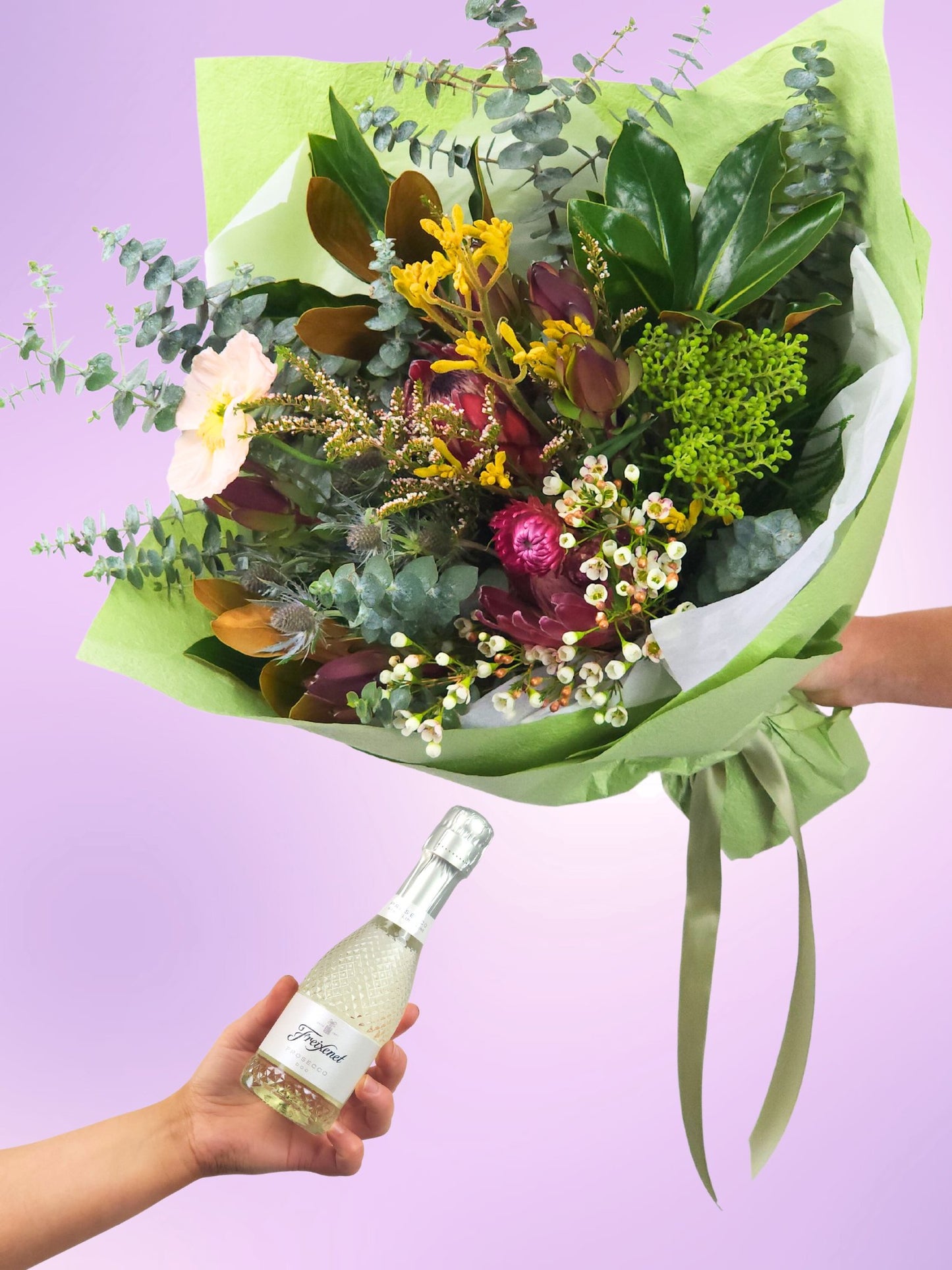 Hansford Flowers Flowers Freixenet & Florist Choice Bundle